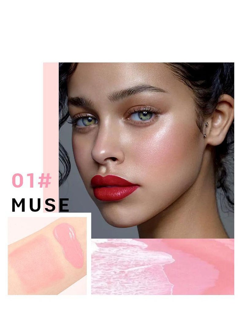 DEROL - Mousse Liquid Cream Blush For Cheeks Face Blushes Stick Palette Bronzer Highlighter Shape Contour Moisturizing And Breathable Matte Finish Long-wearing Waterproof For Women Makeup - Image 1