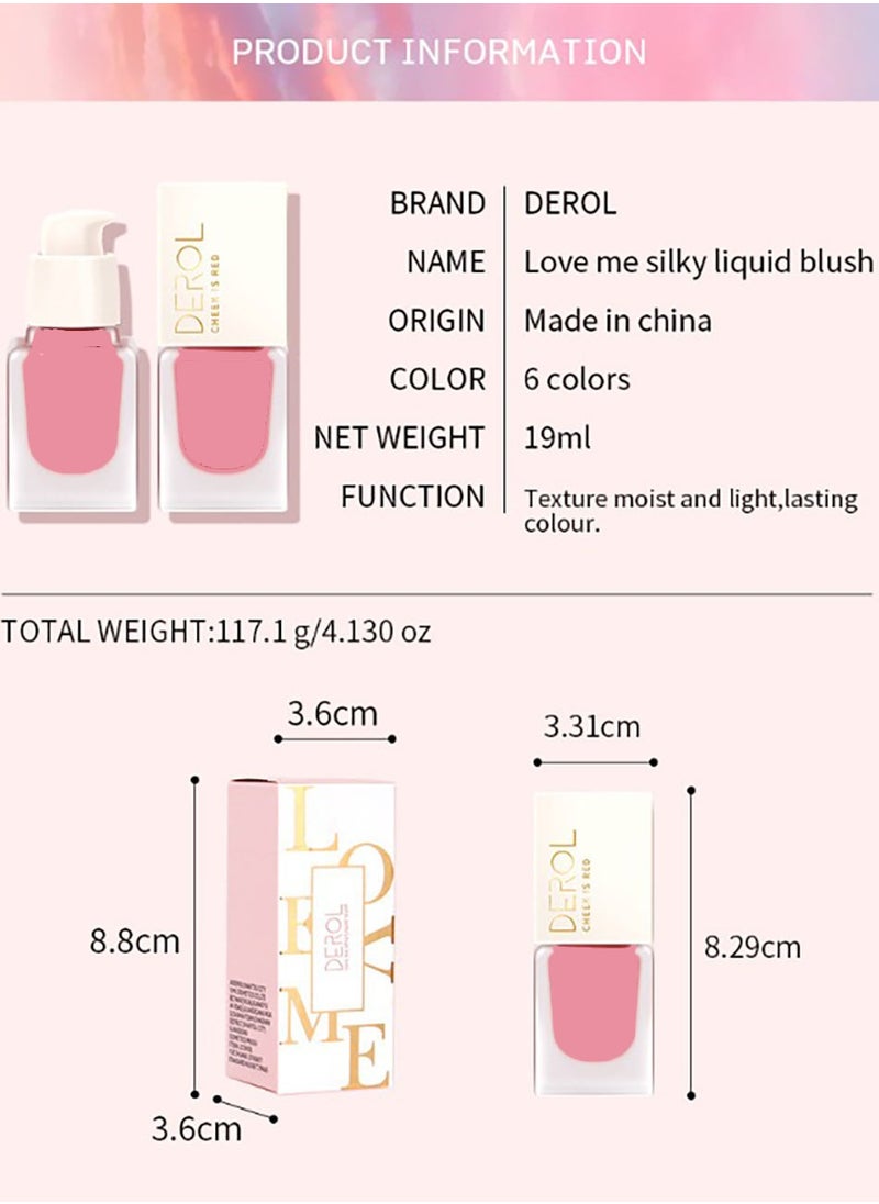 DEROL - Mousse Liquid Cream Blush For Cheeks Face Blushes Stick Palette Bronzer Highlighter Shape Contour Moisturizing And Breathable Matte Finish Long-wearing Waterproof For Women Makeup - Image 1