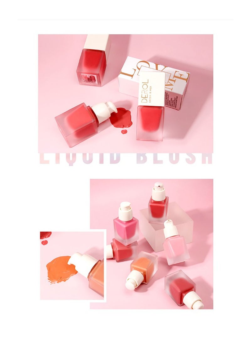 DEROL - Mousse Liquid Cream Blush For Cheeks Face Blushes Stick Palette Bronzer Highlighter Shape Contour Moisturizing And Breathable Matte Finish Long-wearing Waterproof For Women Makeup - Image 1