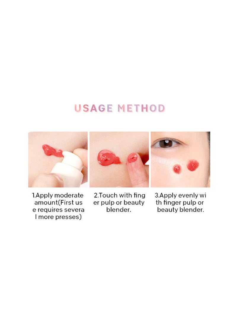 DEROL - Mousse Liquid Cream Blush For Cheeks Face Blushes Stick Palette Bronzer Highlighter Shape Contour Moisturizing And Breathable Matte Finish Long-wearing Waterproof For Women Makeup - Image 1
