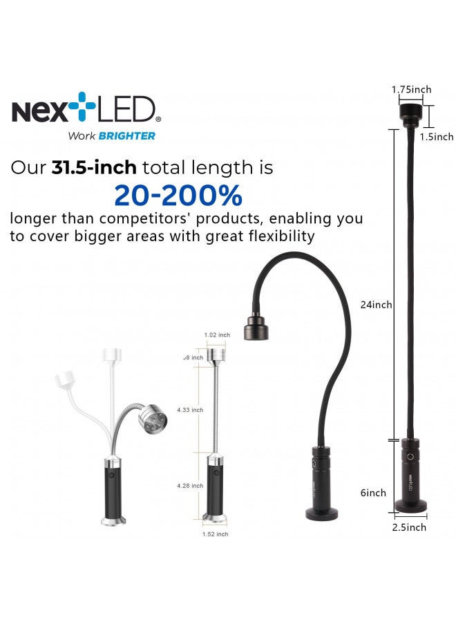 NextLED (Improved) NextLED NT-7728 Heavy Duty Magnetic Grill Lights for Outdoor Grill, 24 Inch Gooseneck Grilling Light with Magnetic Base, Warm Light, Heat & Water Resistant, BBQ Light, BBQ Grill Accessories - Image 2