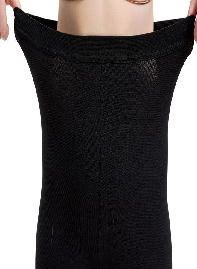 MGANG Plus Size Medical Compression Pantyhose 20-30mmHg Graduated Wide Calf Footless Tights, High Waist Support Stockings for Varicose Veins, Edema, Maternity, Daily Wear, Women Men, Black 3XL - Image 2