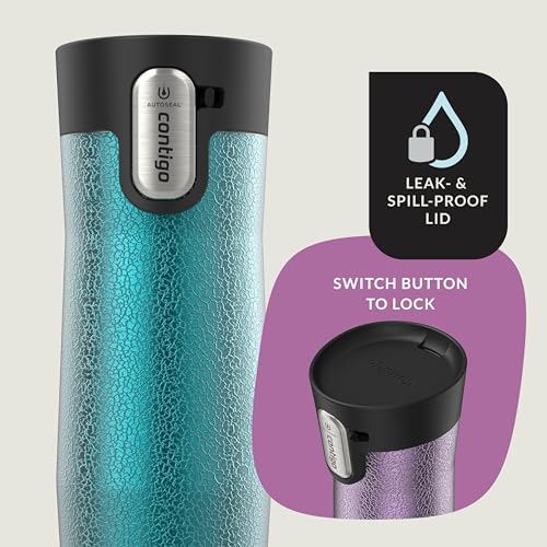 Contigo® AUTOSEAL® West Loop Vacuum-Insulated Stainless Steel Travel Mug with Easy-Clean Lid, 16 oz, 2-Pack, Crystal Pansy; Crystal Juniper - Image 3