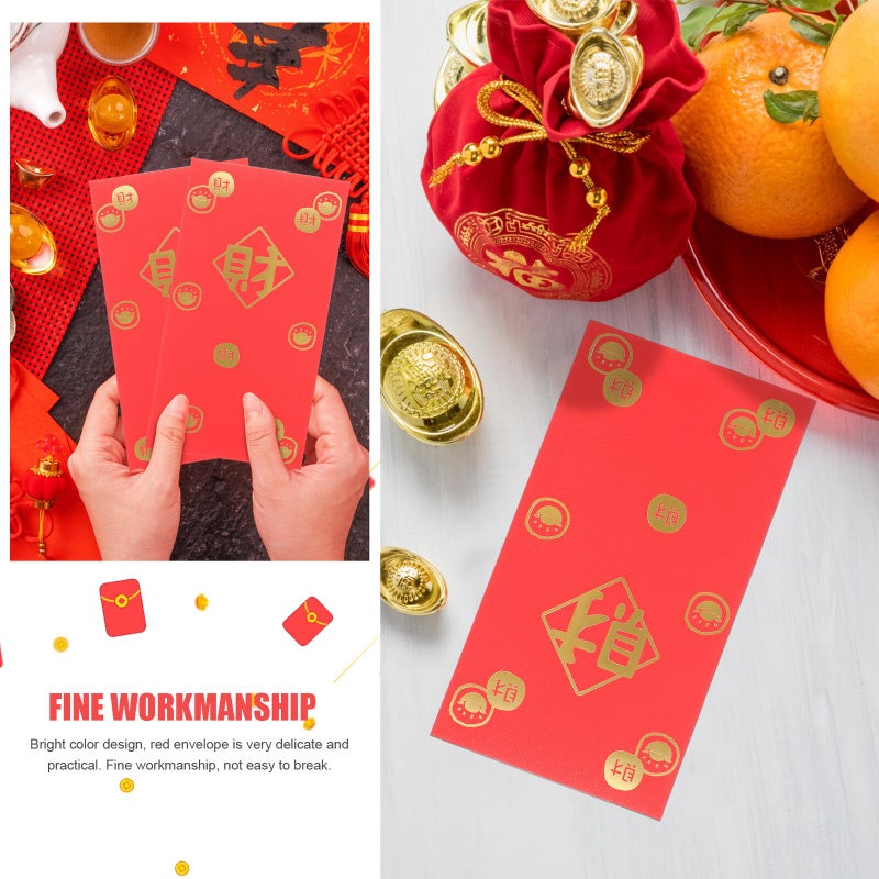 10 Large Red Envelopes For Chinese New Year Money Gifts Anniversary Celebration - Image 4