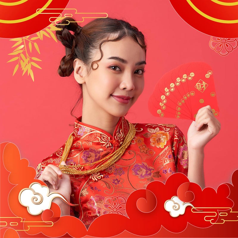 10 Large Red Envelopes For Chinese New Year Money Gifts Anniversary Celebration - Image 5