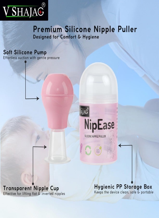 V SHAJAG® Silicone Nipple Puller with Case for Flat/Inverted Nipples – Breastfeeding Aid for Pregnant & Postpartum Women – Soft, Reusable, BPA-Free – Pack of 2 - Image 3