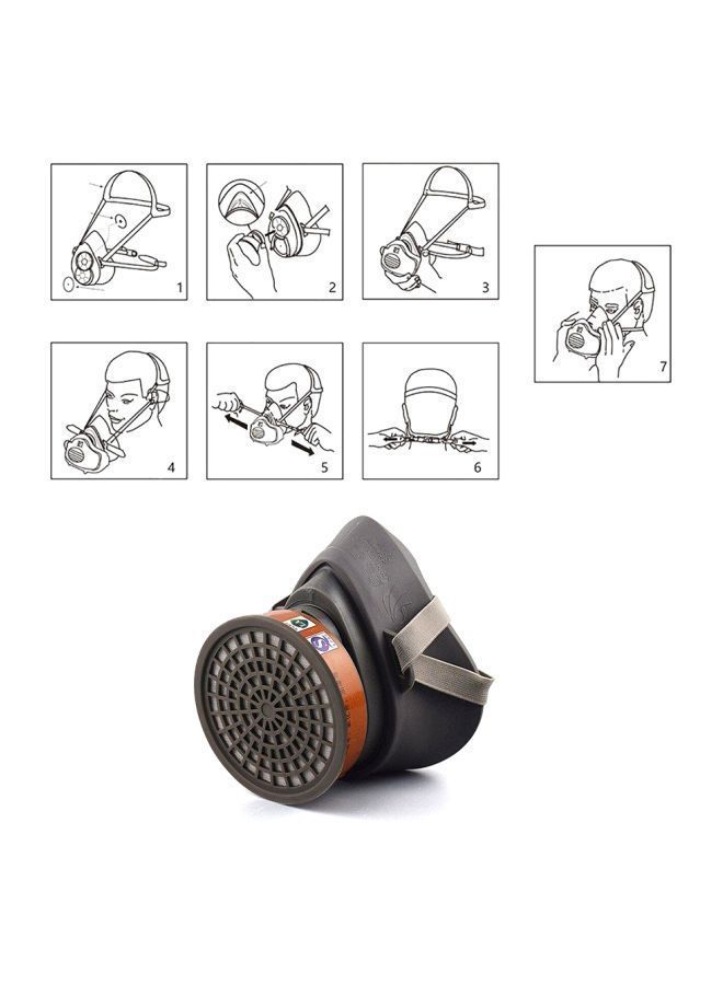 NIBEMINENT Anti Dust Respirator Filter Gas Mask Black/Brown 13centimeter - Image 4