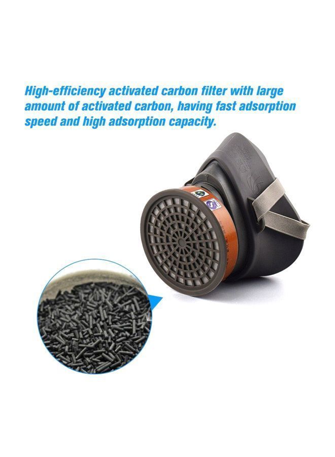 NIBEMINENT Anti Dust Respirator Filter Gas Mask Black/Brown 13centimeter - Image 2