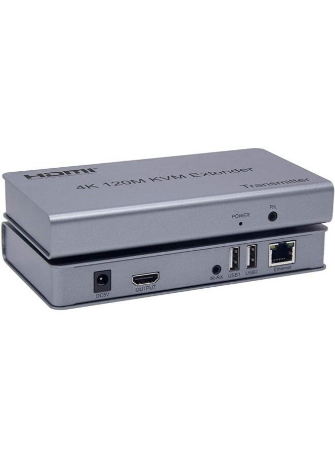 ELTRAZONE 4K HDMI KVM Extender Over IP with USB & IR – 120M Long-Distance HDMI Signal Transmission via Network Cable – Ultra HD 4K@30Hz Video Output, USB Keyboard & Mouse Control, IR Remote Pass-Through – Plug & Play HDMI Over Ethernet Extender Kit - Image 4