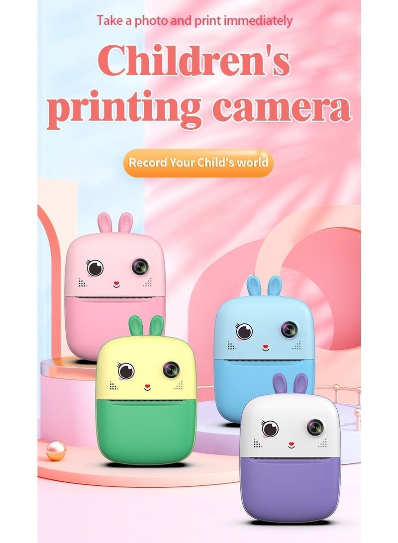 كاميرا أطفال، طباعة فورية بدقة 1080 بكسل مع كاميرا مزدوجة، تصوير صور وفيديو، شاشة IPS مقاس 2.4 بوصة، بطارية مدمجة 1800 مللي أمبير، بطاقة TF سعة 32 جيجا، هدية مثالية لأعياد الميلاد والمناسبات للأطفال - Image 5