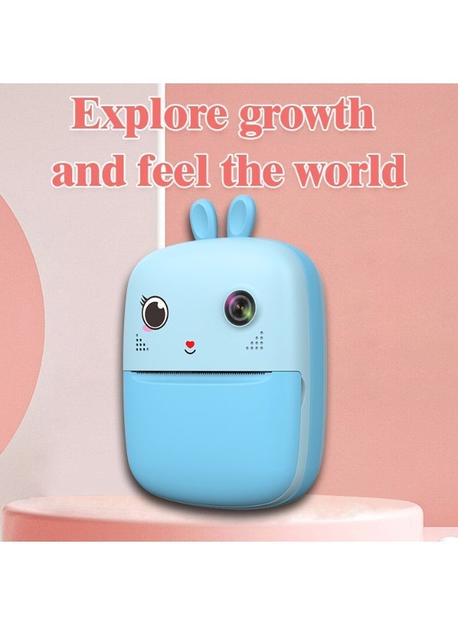 كاميرا أطفال، طباعة فورية بدقة 1080 بكسل مع كاميرا مزدوجة، تصوير صور وفيديو، شاشة IPS مقاس 2.4 بوصة، بطارية مدمجة 1800 مللي أمبير، بطاقة TF سعة 32 جيجا، هدية مثالية لأعياد الميلاد والمناسبات للأطفال - Image 2