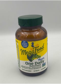 MegaFood Men's One Daily Multivitamin - immune support, muscle health, bone health, energy metabolism. dietary supplement, 30 tablets / 30 per servings