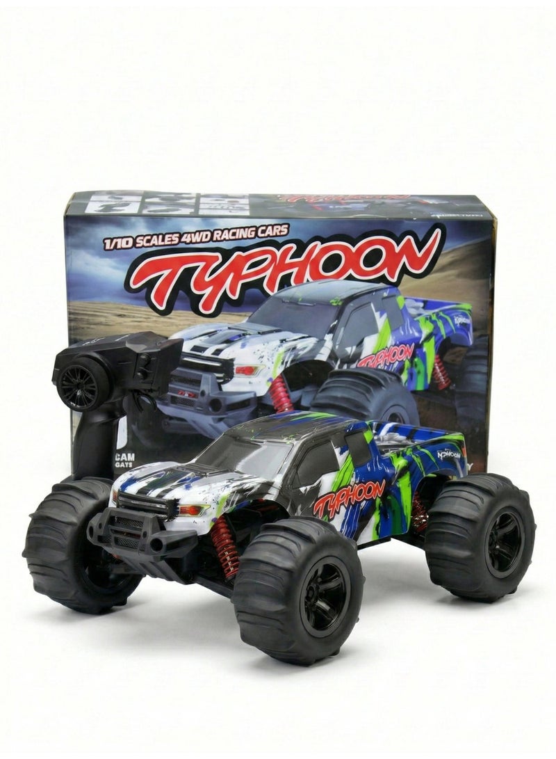 تايفون Mytoys Hobbiway Typhoon Green - High-Speed RC Off-Road Desert Racing Car 4WD MT660 1/10  – 2.4GHz Remote Control rc car 4x4 off road cars - Image 1