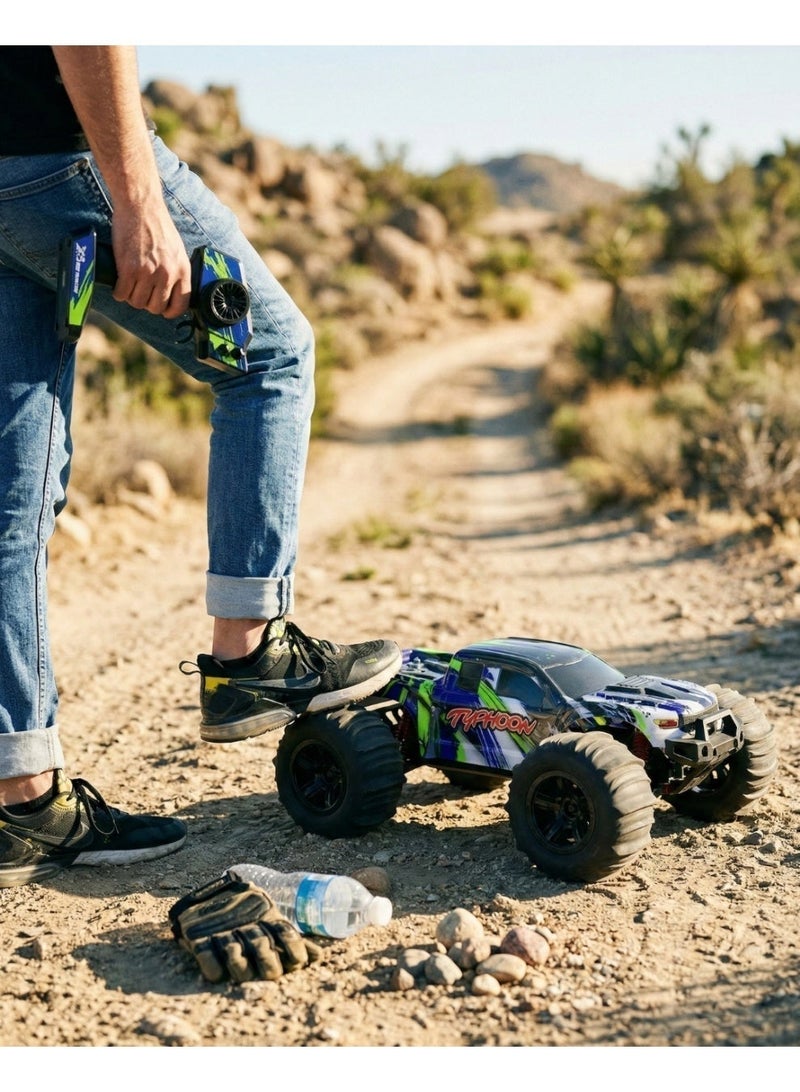 تايفون Mytoys Hobbiway Typhoon Green - High-Speed RC Off-Road Desert Racing Car 4WD MT660 1/10  – 2.4GHz Remote Control rc car 4x4 off road cars - Image 3