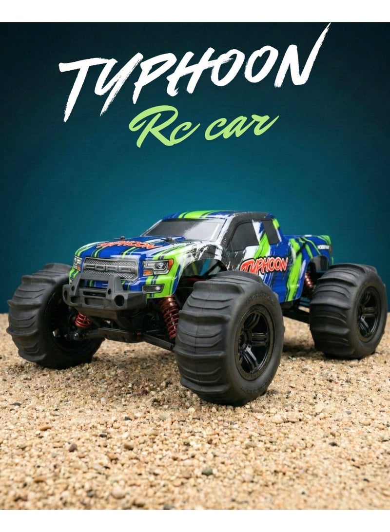 تايفون Mytoys Hobbiway Typhoon Green - High-Speed RC Off-Road Desert Racing Car 4WD MT660 1/10  – 2.4GHz Remote Control rc car 4x4 off road cars - Image 5