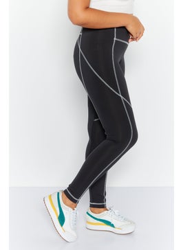 Reebok Women Sportswear Fit Pull On Training Leggings, Black  - Image 2
