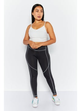 Reebok Women Sportswear Fit Pull On Training Leggings, Black  - Image 3