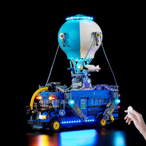 BrickSoul طقم إضاءة BrickSoul المحدث لمجموعة بناء Lego 77073 حافلة المعركة من Fortnite مع مفتاح خافت مخفي وكابل تقني سهل التركيب - Image 1