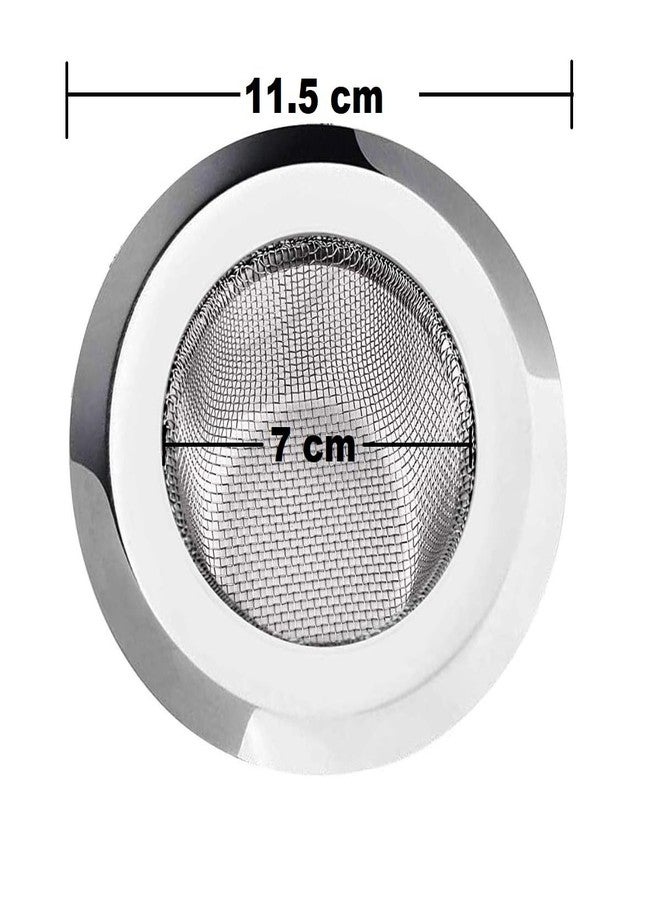 Cloudzy Sink Strainer Stainless Steel Mesh Round Filter Bathroom Bathtub Wash Basin Garbage Disposal Basket Filter Floor Balcony Hole Shower Drain (Big Round) - Image 3