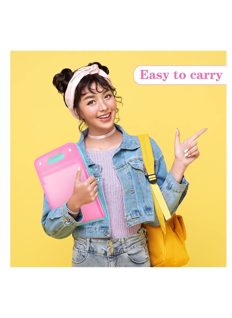 2 Pcs Accordion File Organizer - 13 Pocket Vertical Expanding Folder for A4 Documents - Waterproof and Portable - Perfect Document Receipt Organizer for Classroom, Home, Office