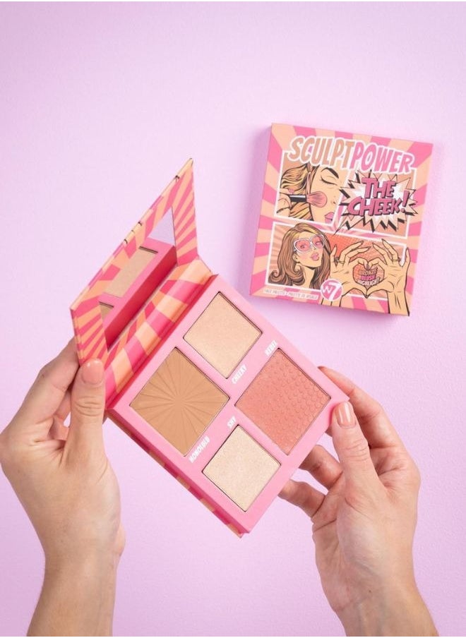 W7 Cosmetics W7 Sculpt Power Face Palette - 4-in-1 Blush, Bronze & Highlight Palette  - Image 4
