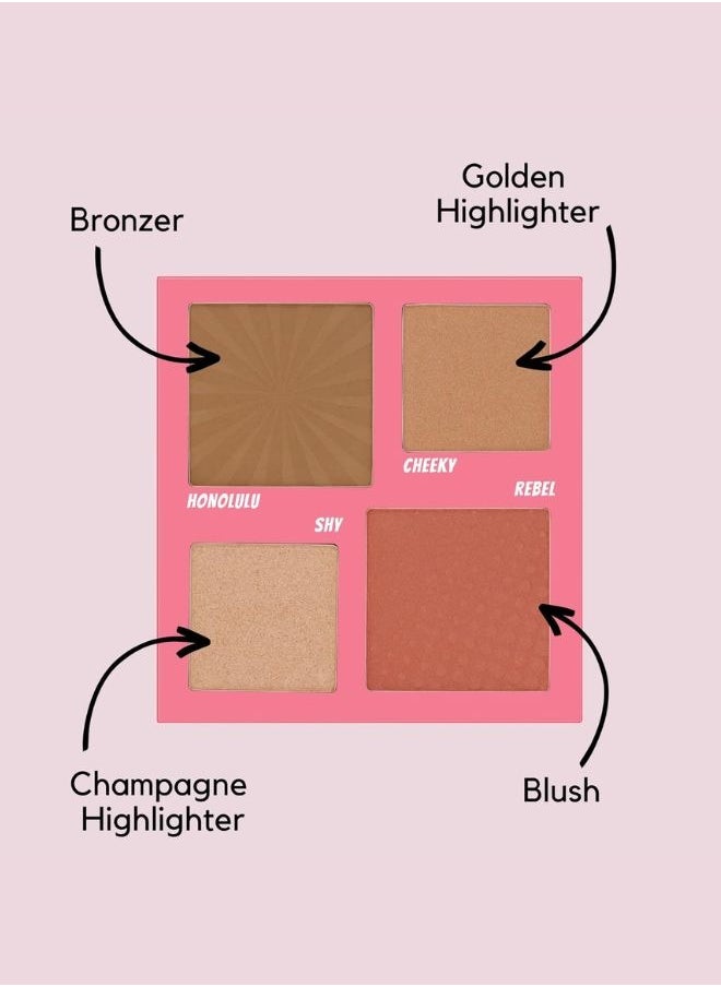 W7 Cosmetics W7 Sculpt Power Face Palette - 4-in-1 Blush, Bronze & Highlight Palette  - Image 3