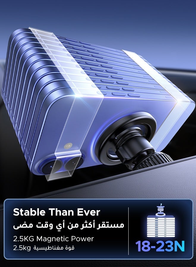 Ugreen MagSafe Car Mount【20*N52 Magnet】Magnetic Phone Holder for Car, Air Vent Friendly Hook, Strong Magnet, One-hand Operation, 360° Rotate, for Galaxy S26/S25 Ultra/iPhone 17/16/15 Pro Max/MagSafe Case - Image 3