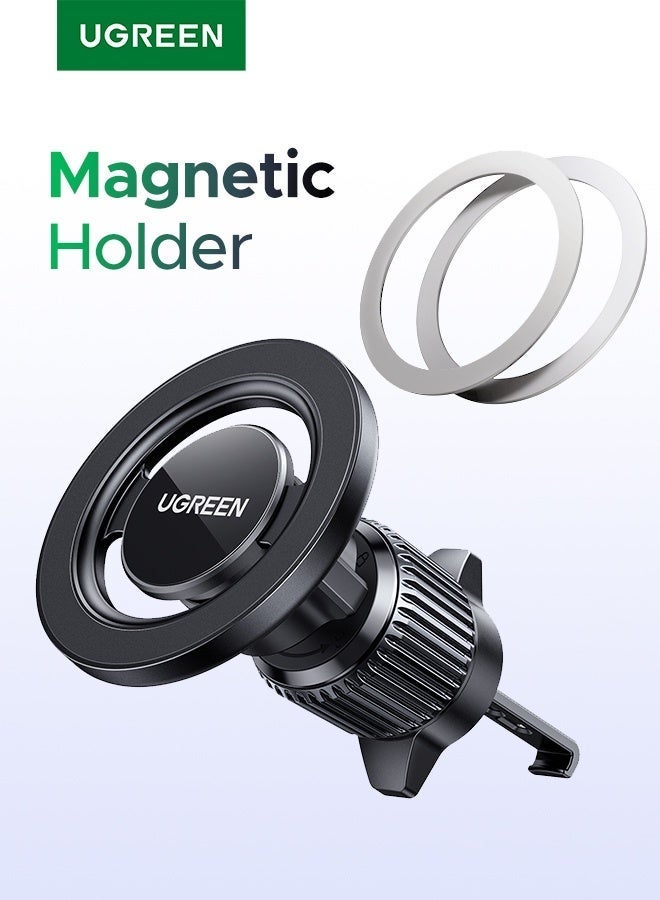 Ugreen MagSafe Car Mount【20*N52 Magnet】Magnetic Phone Holder for Car, Air Vent Friendly Hook, Strong Magnet, One-hand Operation, 360° Rotate, for Galaxy S26/S25 Ultra/iPhone 17/16/15 Pro Max/MagSafe Case Black - Image 1