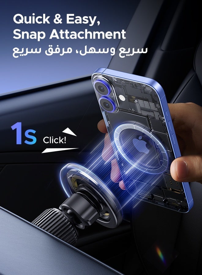 Ugreen MagSafe Car Mount【20*N52 Magnet】Magnetic Phone Holder for Car, Air Vent Friendly Hook, Strong Magnet, One-hand Operation, 360° Rotate, for Galaxy S26/S25 Ultra/iPhone 17/16/15 Pro Max/MagSafe Case Black - Image 5