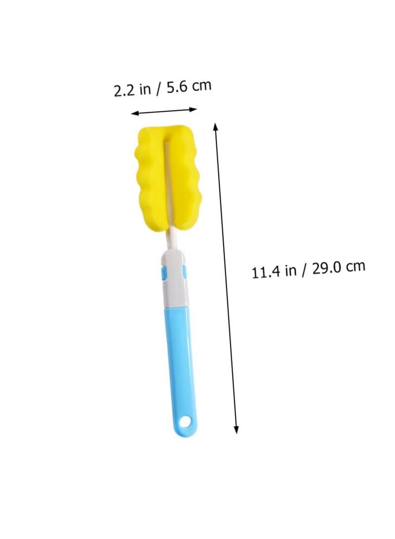 6 Piece Baby Bottle Cleaning Brush Set for Effective Scrubbing of Bottles, Jugs, and Pacifiers in Blue - Image 3