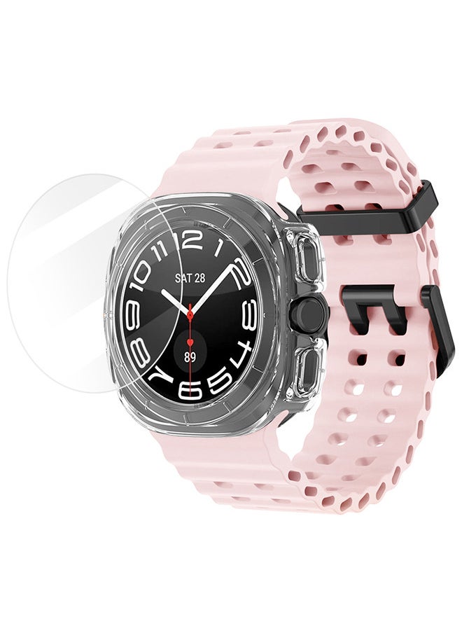 CATANES (for Samsung Galaxy Watch 7 Ultra) 3 Packs Silicone Band, Case and Screen Protector, Soft Ocean Silicone Sport Strap Replacement Accessory  - Image 2