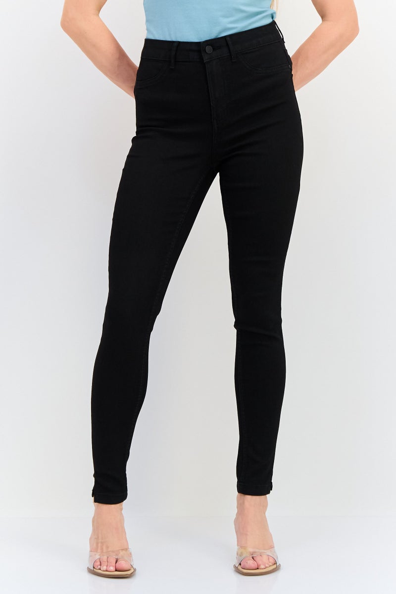 ONLY Jdy x Only Women Regular Fit Solid Stretchable Jeans, Black - Image 1