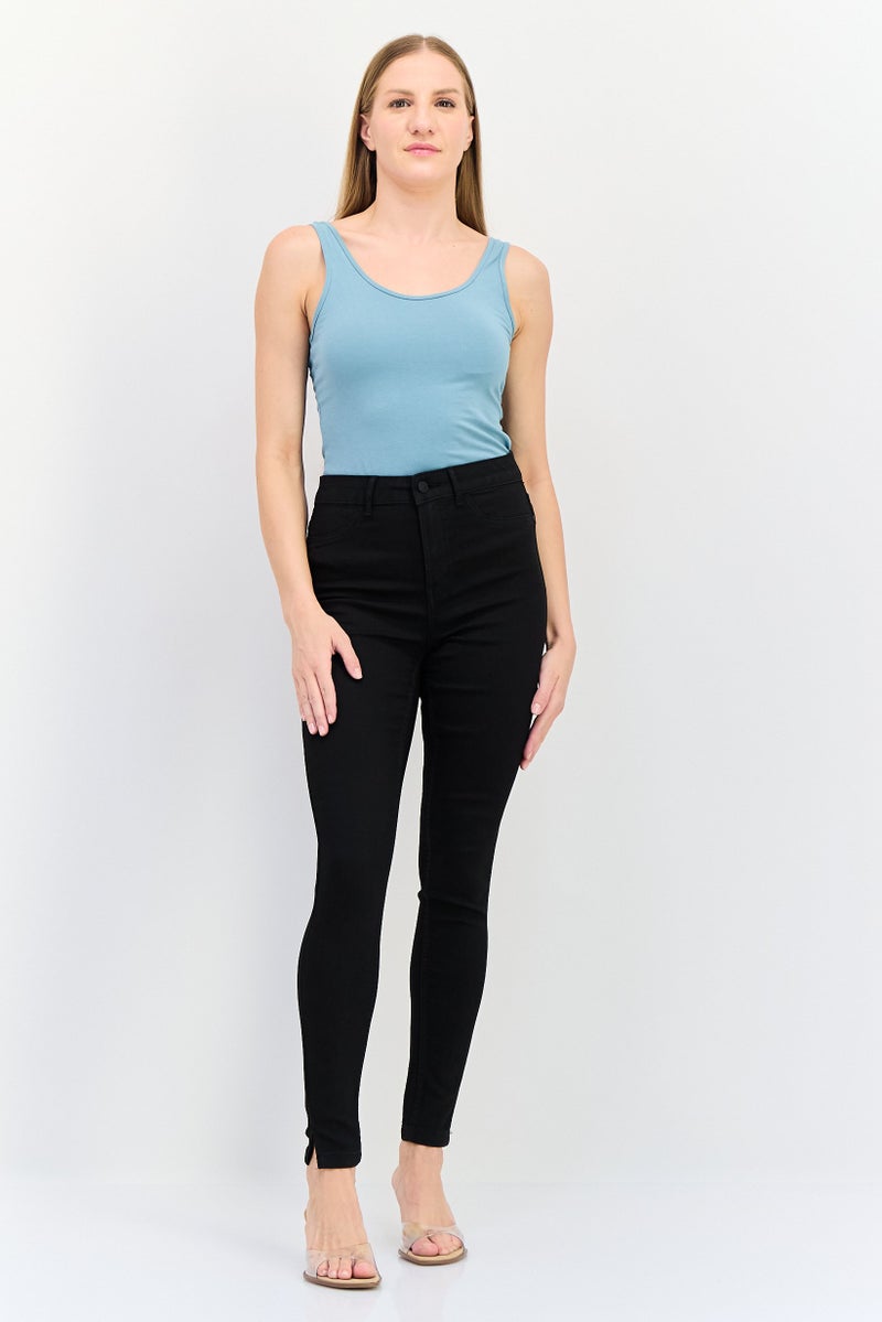 ONLY Jdy x Only Women Regular Fit Solid Stretchable Jeans, Black - Image 4