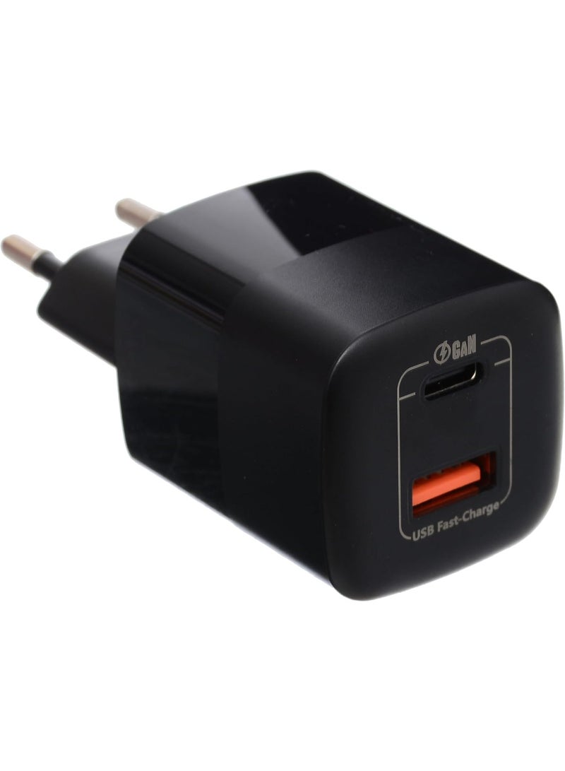 جي باور شاحن جي-باور GP-C6 بقوة 45 واط بمنفذي USB (USB-A وUSB-C) يدعم تقنية الشحن السريع كوالكوم 3.0، متوافق مع أجهزة ماك بوك برو، وآيباد، وجالاكسي، وبيكسل، وآيفون، وغيرها - أسود - Image 4