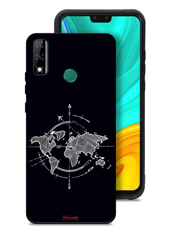 Tolwak Huawei Y8s Protective Case Cover Compass Art - Image 1