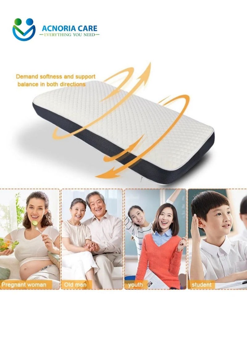 ACNORIA CARE - A Medical Sleeping Pillow Made Of Memory Foam To Protect The Neck Soft And Comfortable, Suitable For Bedrooms - From Acnoria Care - Size 68 * 39 * 12 cm - Image 1