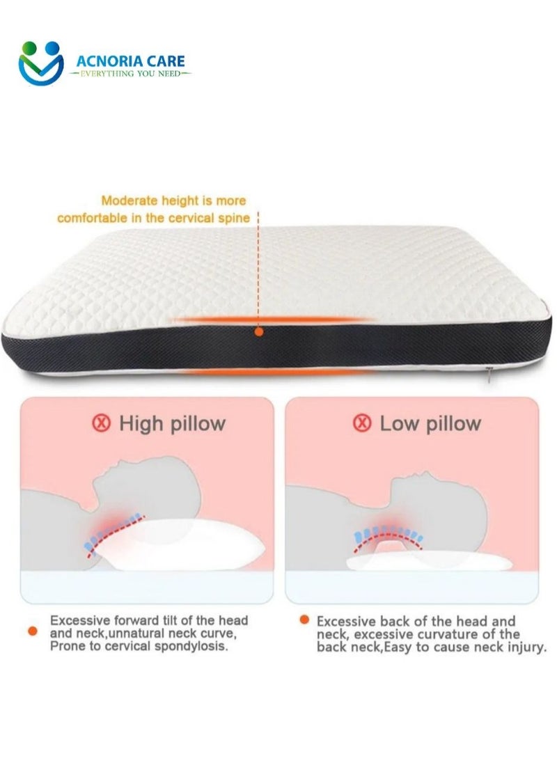ACNORIA CARE - A Medical Sleeping Pillow Made Of Memory Foam To Protect The Neck Soft And Comfortable, Suitable For Bedrooms - From Acnoria Care - Size 68 * 39 * 12 cm - Image 1