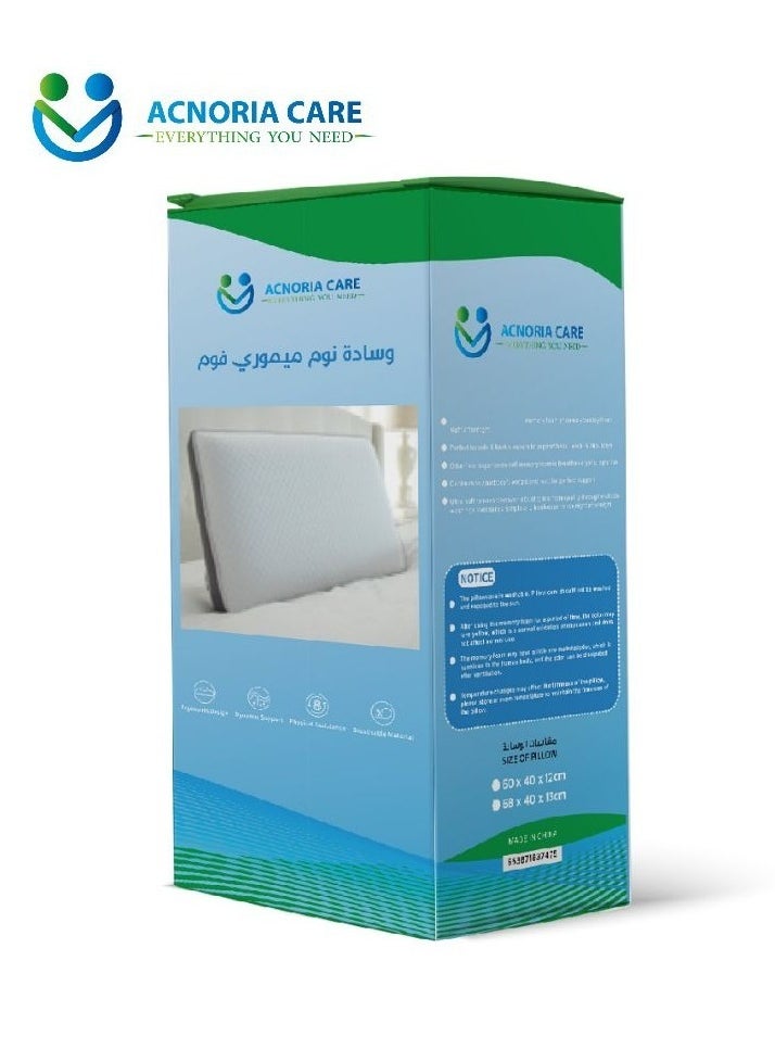 ACNORIA CARE - A Medical Sleeping Pillow Made Of Memory Foam To Protect The Neck Soft And Comfortable, Suitable For Bedrooms - From Acnoria Care - Size 68 * 39 * 12 cm - Image 1