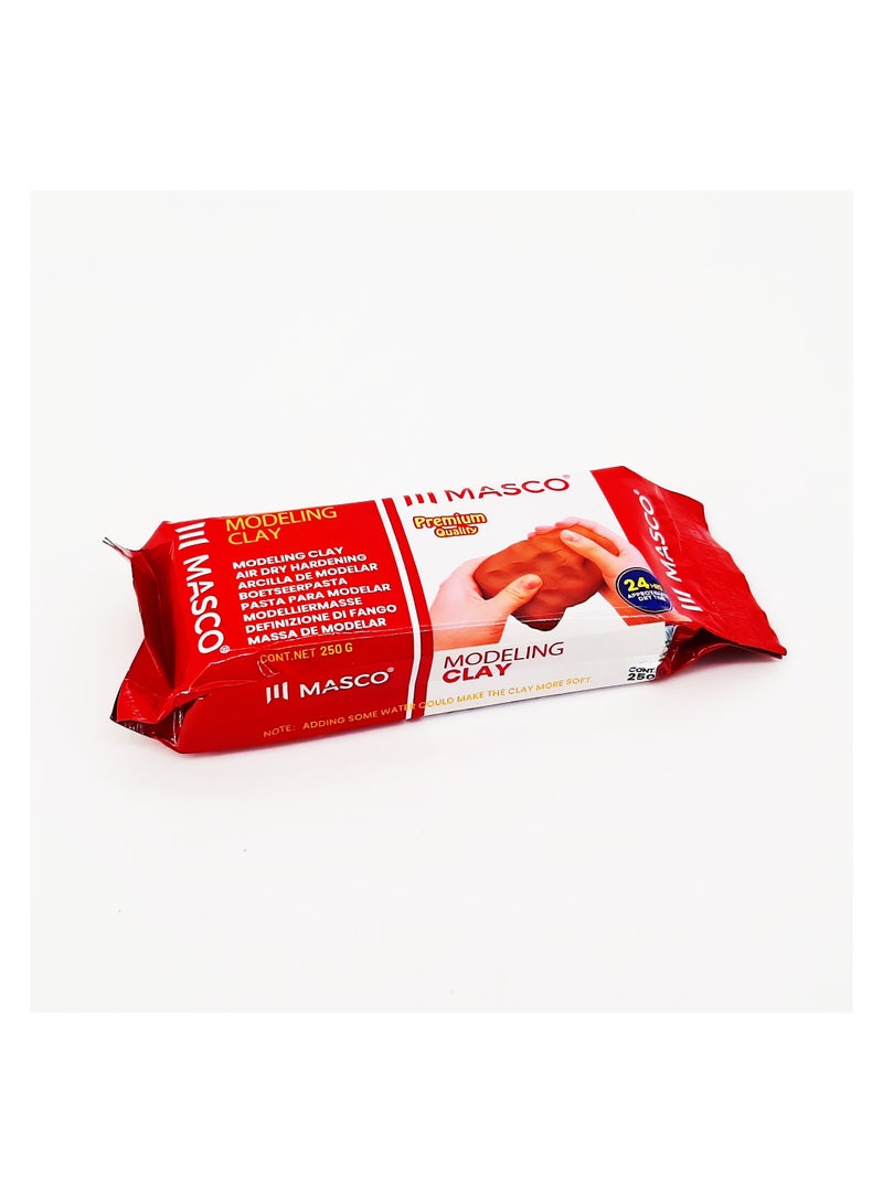 MASCO Premium Quality Air Dry Hardening Brown Modelling Clay, 250g 