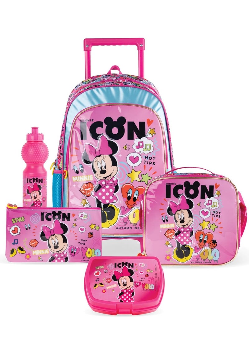 Disney Minnie مجموعة مدرسية 5 في 1 من إصدار ميني ماوس ميني أيقون - 18 بوصة - Image 1