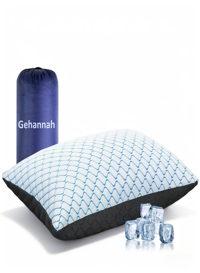 Gehannah وسادة جيهانا للسفر - وسادة تخييم كبيرة الحجم قابلة للضغط للنوم، وسادة من إسفنج الذاكرة الممزق مع حقيبة تخزين، وسادة داعمة وصغيرة الحجم، وسادة للبالغين والأطفال، معدات التخييم والمشي لمسافات طويلة في الهواء الطلق - Image 1
