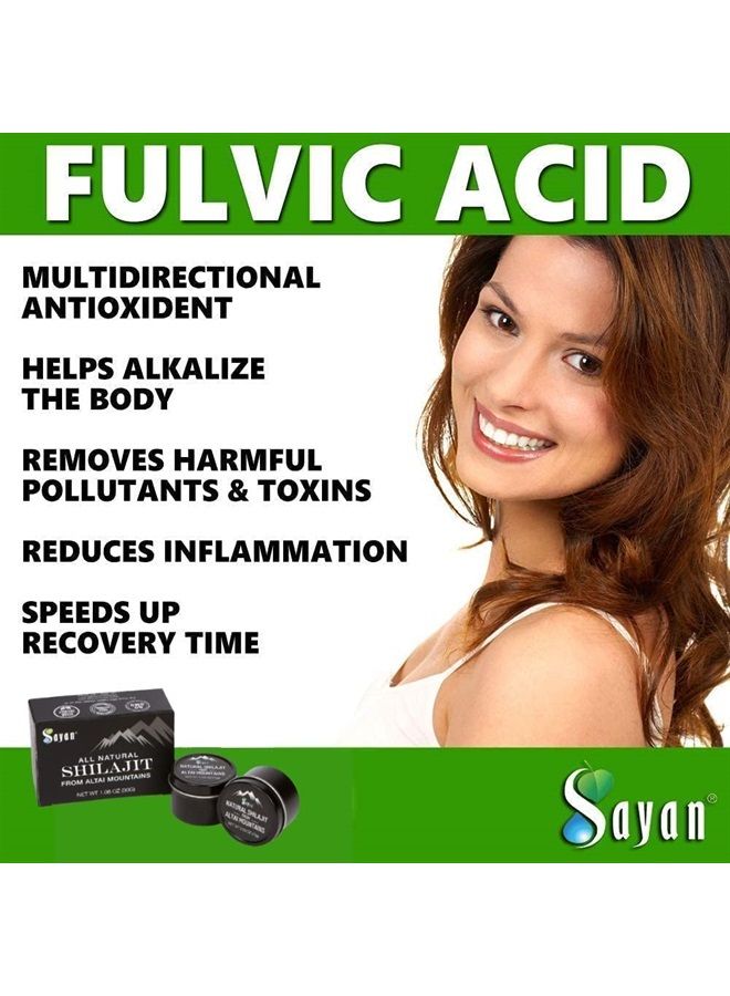 sayan Pure Authentic Altai Shilajit, Organic Fulvic Acid Supplement and Trace Minerals for Detox, Immune + Energy Support, Genuine, High Efficacy Resin for Women and Men - 30 Grams, 4 Month Supply - Image 2