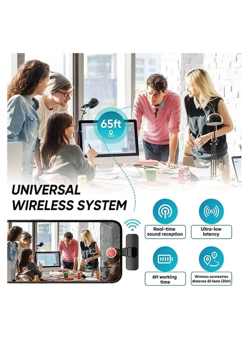 ELTRAZONE Wireless Microphone Lavalier Microphone 2 in 1 for iPad YouTube Facebook Live Streaming Vlog Audio Recording Cordless Mini mic with noise reduction and Plug-Play - Image 3