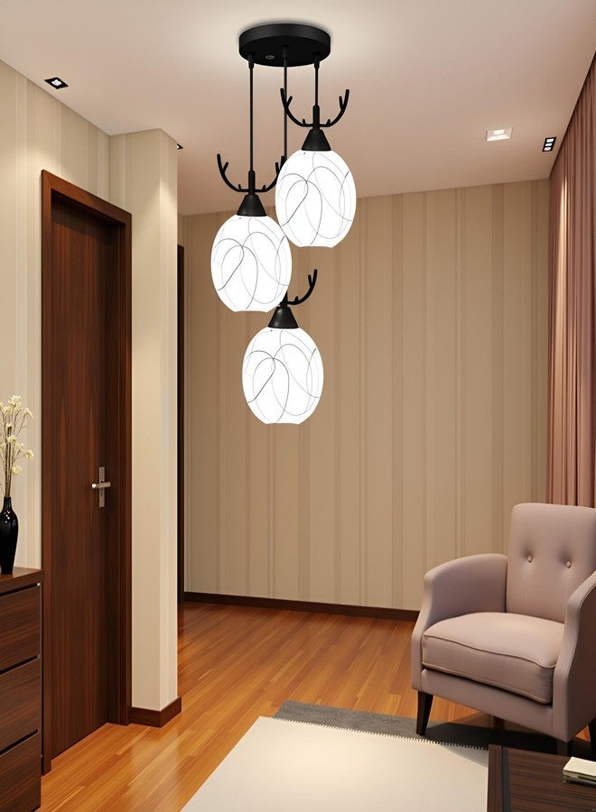 Lyse Decor Ceiling Hanging Light for Living Room, Hanging Lamps for Bedroom, Dining Table and Home Decoration (Round Cluster) - Image 2