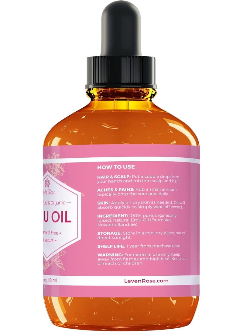 Leven Rose 100% Pure Natural Hair Strengthener Emu Oil - Image 2