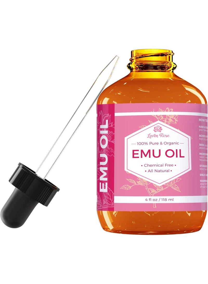 Leven Rose 100% Pure Natural Hair Strengthener Emu Oil - Image 1