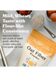 NuNaturals Oat Fiber Powder, All Natural Non-Gmo, Supports Digestive Health, 1 Lb  - Image 4