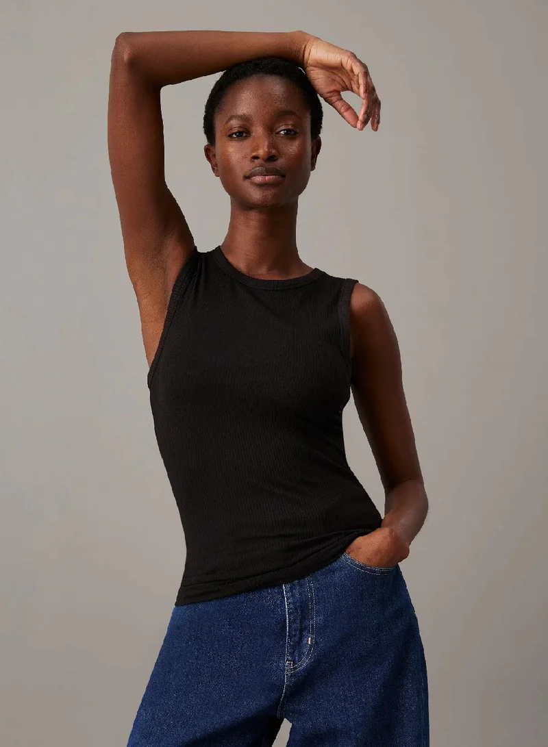 CALVIN KLEIN Fitted Ribbed Tank Top