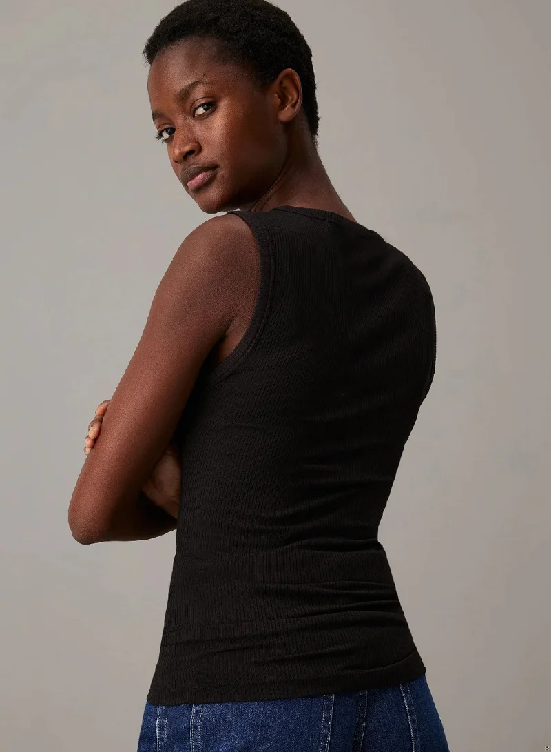 CALVIN KLEIN Fitted Ribbed Tank Top