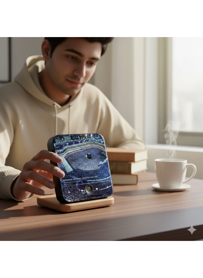 مكبر صوت مغناطيسي للقرآن الكريم للثلاجة - مشغل سور صوتية مُحمّل مسبقًا مع تلاوات إسلامية، مغناطيسي محمول، قابل لإعادة الشحن عبر USB-C، تحكم باللمس، هدايا رمضان والعيد، هدايا إسلامية - Image 3